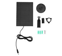 Brrnoo Panel Solar de 5W 5V, Cargador Solar para Cámara de Seguridad Exterior Impermeable IP68 con Soporte Ajustable para Dispositivos de Alimentación de Vida Silvestre CCTV