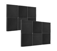 Brrnoo Paneles de Espuma a Prueba de Sonido para Paredes, Paneles de Espuma de Absorción de Sonido, 12 Piezas de de Estudio de Pared Insonorizados Acústicos con Opciones que Incluyen Gris Oscuro,