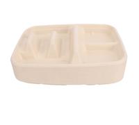 Brrnoo Paquete de 25 Soportes Desechables para Tacos, 2 Platos Laterales, Bandejas de 3 Compartimentos Hechas de Bagazo con Diseño a Prueba de Fugas