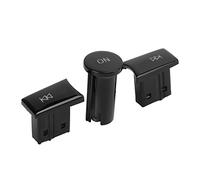 Brrnoo Paya de Ajuste del Volumen del Automóvil, Botón de Control de Radio de Audio Botón ABS 3pcs Establecer la Perilla de Control de Volumen para el Reemplazo del Automóvil para C Clase 2007-2009