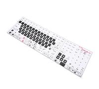 Brrnoo Pegatizas de Teclado, Pegatinas de Teclado en Inglés con Patrón Transparente PVC Clear Esmerilado Decorativo Diy Capas de Teclas Pegatizas Letras de de Reemplazo para 84 a 108