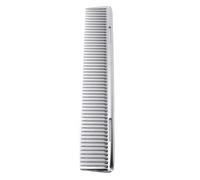 Brrnoo Peine de Peluquero Profesional de Dientes Finos, Salón de Peluquería de Metal de Aluminio, Estilo de Corte para el Hogar (SILVER)
