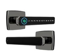 BRRNOO Perillas de Puerta con Huellas Dactilares, Perilla de Puerta Inteligente con Manija 4 en 1 Entrada sin Llave APP Códigos de Acceso de Clave Perillas Inteligentes Cerradura de Inteligente con