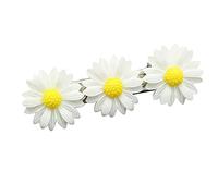 BRRNOO Pinza para el Cabello Blanca, Cuerda Fina para el Cabello, Accesorio para el Cabello, Hermosa y Encantadora Pinza para el Cabello con Flores, Varios (Horquilla tres flores blanca)