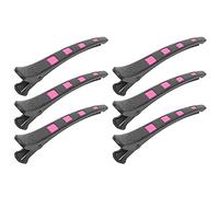 Brrnoo Pinza para el Cabello Tipo Pico de Pato, Clips de Seccionamiento para Salón, 6 Unidades, sin Marcas, Herramienta de Peinado Portátil para Corte, Secado, Maquillaje y Mascarilla (PURPLE)