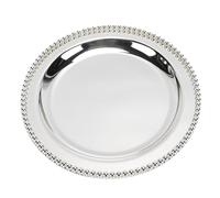 BRRNOO Plato de Postre de Metal, Plato Redondo a Prueba de Herrumbre para Pastel de 9,84 Pulgadas para Servir Pasteles, Frutas en Casa, Decoración del Banquete de Boda