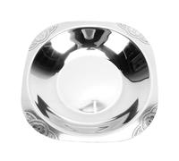 Brrnoo Plato para Condimentos de Acero Inoxidable, Bandeja para Salsas de Metal con Esquinas Redondeadas y Hendiduras Antideslizantes, para Salsa Kimchi Aperitivos Ensalada Fácil de