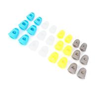 Brrnoo Protectores de los Dedos, Dedos de Silicona Flexibles para Usar 24 Piezas Cubiertas de Protector de de Guitarra para la Costura a Mano, Giro de la Página, Guitarra