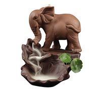 Brrnoo Quemador de Incienso de Reflujo de Elefante Lindo Porta Incienso de Elefante de Cerámica Diseño único Efecto de Reflujo Mano de Obra Exquisita Muebles Clásicos con Ayu para (#1)