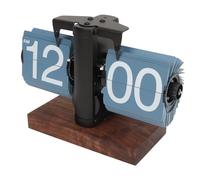 Brrnoo Reloj con Tapa, Reloj de Decoración Vintage, Mecánico con Giro Automático, de Mesa de Escritorio con Tapa Automática para el Hogar, Oficina, Escuela, Hotel, Cafetería (Blue)