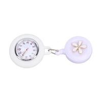 Brrnoo Reloj de Enfermera con Clip Reloj de Bolsillo con Solapa de Enfermera Colgante Retráctil 23,62 Pulgadas Pasador de Seguridad Plástico Blanco con Hebilla Retráctil Suave