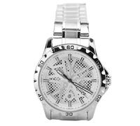 Brrnoo Reloj de Pulsera para Hombre Movimiento de Cuarzo Bisel de Aleación de Zinc Correa de Acero Inoxidable Reloj con Pantalla Analógica Resistente Al Agua Reloj de Cuarzo Reloj con