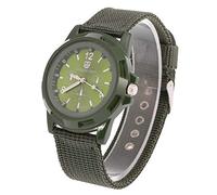 Brrnoo Reloj de Pulsera, Reloj Deportivo Digital para Hombre, Relojes Redondos Analógicos Electrónicos Correa de Nailon Duradera Adecuada para Uso Diario(Verde)