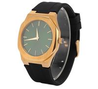 Brrnoo Reloj para Hombre, Reloj de Cuarzo para Hombre, Reloj de Cuarzo Minimalista Resistente Al Agua Súper Fino de Acero Inoxidable hasta 50 M con Correa de Silicona, Reloj de Cuarzo