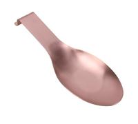 BRRNOO Reposacucharas de Acero Inoxidable, Soporte para Utensilios de Cocina 24,9x9,7 Cm con Superficie Lisa Apta para Lavavajillas for Encimera y Cocina (Oro rosa)