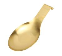 BRRNOO Reposacucharas de Acero Inoxidable, Soporte para Utensilios de Cocina 24,9x9,7 Cm con Superficie Lisa Apta para Lavavajillas for Encimera y Cocina (de oro)
