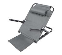 Brrnoo Respaldo de Cama Elevable Ajustable con Almohada para la Cabeza Reposabrazos,Soporte para la Espalda Cama Plegable, Respaldo de Lectura Raya Azul Oscuro Respaldo de 70 Cm de Altura