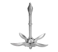 Brrnoo Rezón Plegable para Barcos, 1, 5 Kg, con Cuerda de 20 M, Diseño de Acero Al Carbono para Condiciones Marinas