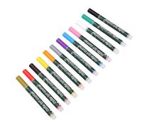 Brrnoo Rotuladores para Decoración de Uñas, Marcadores de Punta Fina para Diseños Complejos, Tinta Suave y Calor, con 12 Colores Surtidos, para Resultados Profesionales de Calidad de