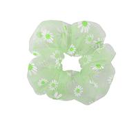 BRRNOO Scrunchies de Cabello Gasza Suave Elástica Patrón de Margarita Gran Intestino Cabello Accesorios para el Cabello para Mujeres Pitidos de de Cabello de Niña (GREEN)