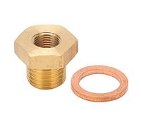 Brrnoo Sensor de Temperatura, Adaptador de Emisor de Manómetro Sensor de Temperatura del Refrigerante 1/8 pulg. NPT a M14x1.5 Macho Adaptador de Emisor de Manómetro de de Presión Universal para