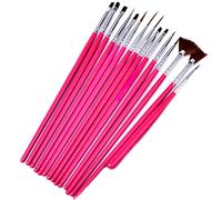 Brrnoo Set de Pinceles para Nail Art, Herramientas de Manicura para Dibujar y Pintar Uñas, 15 Piezas con Antideslizante Tipo Bolígrafo para Decoración de (15 paquetes de bolígrafos pintados con
