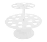 Brrnoo Soporte de Acrílico para Conos de Helado, Exhibidor de Doble Capa | Decoración de Mesa de Acento para Bodas, Exhibidor de Postres para Cupcakes Sushi, Acrílico Resistente con Almohadillas de