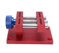 Brrnoo Soporte de Caja de Reloj Ajustable, Herramienta de Reparación de Caja de Reloj de Metal de Apertura Máxima de 80 Mm, Color Rojo