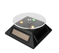 Brrnoo Soporte de Visualización Giratoria con Energía Solar Joya de Energía Solar Joya LED Reloj Giratoria Mano para 8200 Mirador Matrícula Pantalla Teléfono Pantal