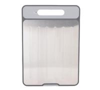 Brrnoo Tabla de Cortar de Descongelación de Doble Cara para Descongelar Carne Congelada, Tabla de Cortar de Cocina Casera con Agarre Antideslizante y Sacapuntas Incorporado, Rallador de (gris-plata)