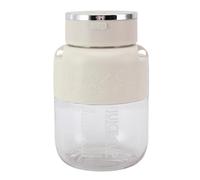 Brrnoo Taza Exprimidora Portátil Recargable, Licuadora Eléctrica Desmontable con Carga USB de 1300mAh para Batidos y Leche de Soja con Diseño Liviano para Oficina, Gimnasio, Viajes a Casa (WHITE)