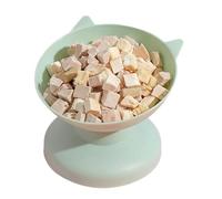 Brrnoo Tazones para Gatos, Tazón de Gato Cerámico Inclinado Alimentos Elevados o Tazones de Agua de Elevados de para Pequeño, de Cara Grasa, Gatito (Green)