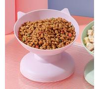 Brrnoo Tazones para Gatos, Tazón de Gato Cerámico Inclinado Alimentos Elevados o Tazones de Agua de Elevados de para Pequeño, de Cara Grasa, Gatito (Purple)