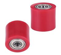 BRRNOO Tensor de Cadena de Bicicleta, Tensor de Cadena, Guía de Rueda de Polea Tensora de Rodillo de Universal de 8 Mm para Motocicleta, Bicicleta, Enduro (rojo)