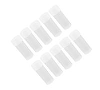 Brrnoo Tubos de Ensayo, Tubos de Plástico con Tapas con una Cubierta Blanca y un Cuerpo Transparente de 50 Pcs 5 Ml de de Ensayo de Plástico para Uso Personal y Comercial