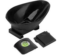 BRRNOO Visor, Visor de Cámara con Cubierta de Zapata Fría Plástico y Goma para Cámara