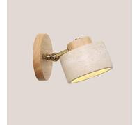 BRRSKBK Aplique de pared de piedra natural Lámpara de baño montada en la pared de mármol ajustable Lámpara rústica montada en la pared de granja cableada Iluminación de pared moderna de mediados de si