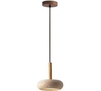 BRRSKBK Mid Century Cafe Farmhouse Pasillo Sólido Durable WABI-Sabi Travertino Lámpara Colgante De Techo Sombra De Piedra Natural Mini Lámpara Colgante para Comedor Isla De Cocina