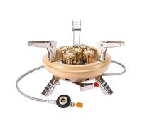 BRS-201A - Estufa de gas portátil de 16000 W, quemador de propano butano de alta presión con encendido piezoeléctrico para emergencias al aire libre (caqui)