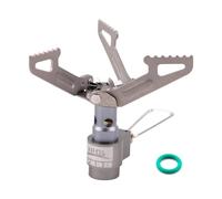 BRS Stove BRS 3000T Estufa ultraligera para mochileros, estufa portátil de bolsillo, quemador de gas de titanio para camping, solo 26 g con 1 junta tórica de respaldo adicional