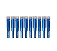 BRSCHNITT Brocas de Diamante con Vástago 12mm, 10pcs Juego de brocas de diamante Para Cerámica, Granito, Porcelana, Azulejos, Gres fino