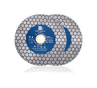 BRSCHNITT Disco Diamante - 115mm x 22,23mm Doble Lado Disco Corte Porcelanico Molienda para Porcelánico Cerámica Azulejos Mármol Granito Piedra Artificial Cuarzo 2 Piezas