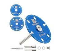 BRSCHNITT Mini Diamantada - 30/40/50mm Hoja de sierra circular de metal, vakuumgelötet para cortar hierro, tubos, tornillos, con 3/6mm mango redondo & destornillador (3 piezas)