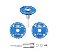 BRSCHNITT Mini Diamantada - 30mm Hoja de sierra circular de metal, vakuumgelötet para cortar hierro, tubos, tornillos, con 3/6mm mango redondo & destornillador (3 piezas)