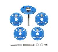 BRSCHNITT Mini Diamantada - 30mm Hoja de sierra circular de metal, vakuumgelötet para cortar hierro, tubos, tornillos, con 5 * 6mm mango redondo & destornillador (5 piezas)