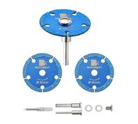 BRSCHNITT Mini Diamantada - 40mm Hoja de sierra circular de metal, vakuumgelötet para cortar hierro, tubos, tornillos, con 3/6mm mango redondo & destornillador (3 piezas)