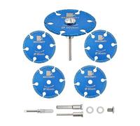 BRSCHNITT Mini Diamantada - 50mm Hoja de sierra circular de metal, vakuumgelötet para cortar hierro, tubos, tornillos, con 3/6mm mango redondo & destornillador (5 piezas)