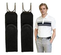 BRTNUP 2 cinturones sin hebilla para hombres y mujeres, cinturón elástico con gancho de metal, cintura ajustable e invisible para comodidad durante todo el día en el trabajo, viajes y uso casual