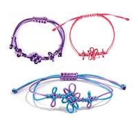 BRTNUP 3 pulseras de nudo, pulsera tejida de dos colores, pulsera de la amistad para mejor amigo, accesorios de concierto, accesorios de joyería, disfraz K P0P
