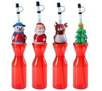 BRTNUP 4 vasos con pajita y tapa, 500 ml, vasos de plástico reutilizables con pajitas para niños y adultos, vasos de plástico reutilizables (B)
